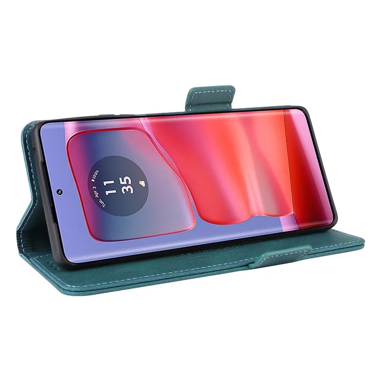 For Motorola Edge 50 Pro 5G Case Leather Wallet Phone Cover Hardware Decor