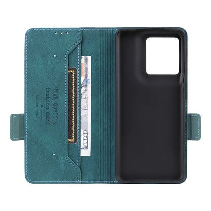 For Motorola Edge 50 Pro 5G Case Leather Wallet Phone Cover Hardware Decor