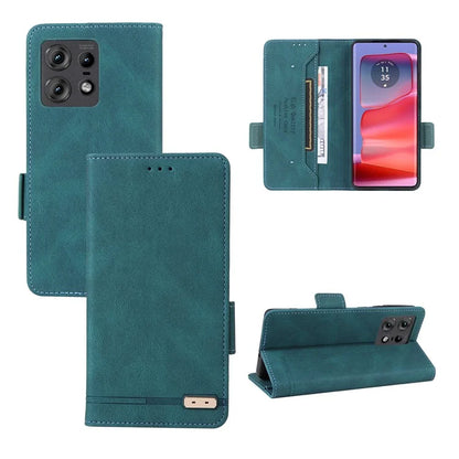 For Motorola Edge 50 Pro 5G Case Leather Wallet Phone Cover Hardware Decor