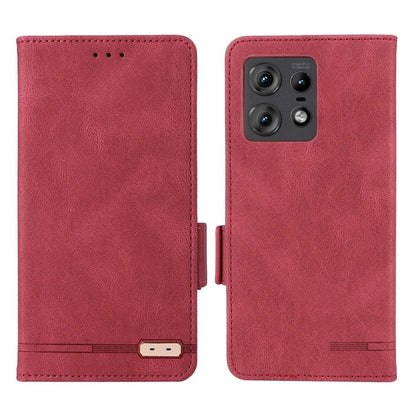 For Motorola Edge 50 Pro 5G Case Leather Wallet Phone Cover Hardware Decor