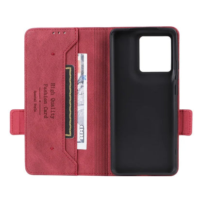 For Motorola Edge 50 Pro 5G Case Leather Wallet Phone Cover Hardware Decor