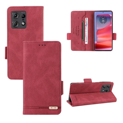 For Motorola Edge 50 Pro 5G Case Leather Wallet Phone Cover Hardware Decor