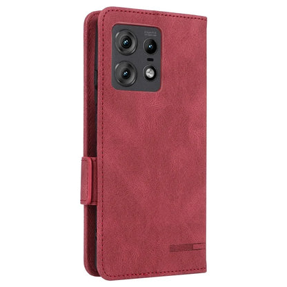 For Motorola Edge 50 Pro 5G Case Leather Wallet Phone Cover Hardware Decor