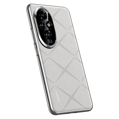 For Honor 200 5G Case PU Leather Coated PC Phone Cover Lens Protection