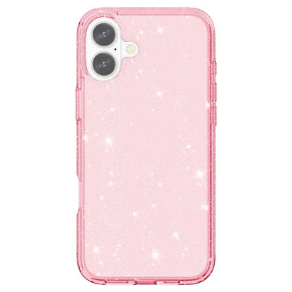 For iPhone 16 Plus Case Sparkly Glitter PC+TPU Phone Cover