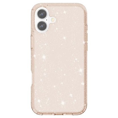 For iPhone 16 Plus Case Sparkly Glitter PC+TPU Phone Cover