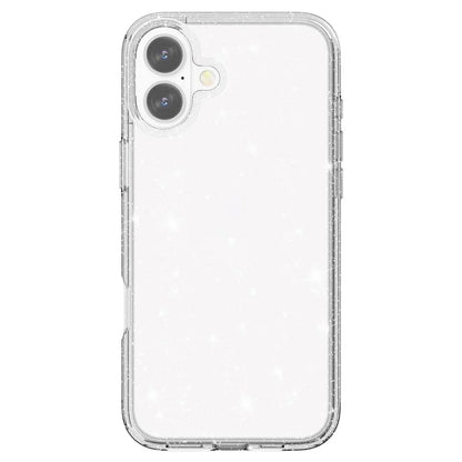 For iPhone 16 Plus Case Sparkly Glitter PC+TPU Phone Cover