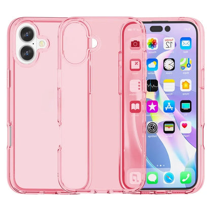 For iPhone 16 Plus Case Transparent PC + TPU Hybrid Phone Cover