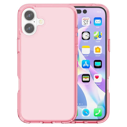 For iPhone 16 Plus Case Transparent PC + TPU Hybrid Phone Cover