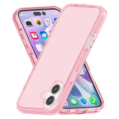 For iPhone 16 Plus Case Transparent PC + TPU Hybrid Phone Cover