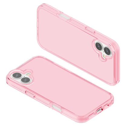 For iPhone 16 Plus Case Transparent PC + TPU Hybrid Phone Cover