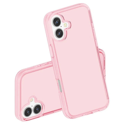 For iPhone 16 Plus Case Transparent PC + TPU Hybrid Phone Cover