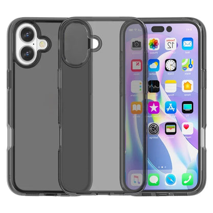 For iPhone 16 Plus Case Transparent PC + TPU Hybrid Phone Cover