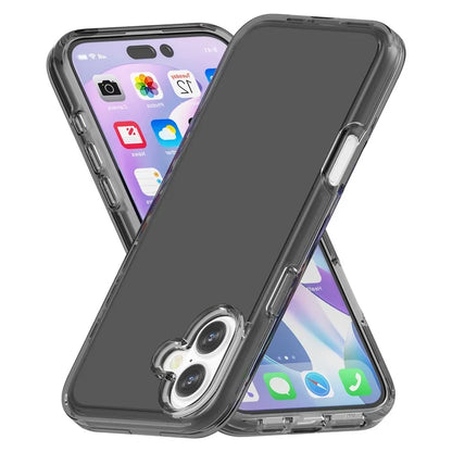 For iPhone 16 Plus Case Transparent PC + TPU Hybrid Phone Cover