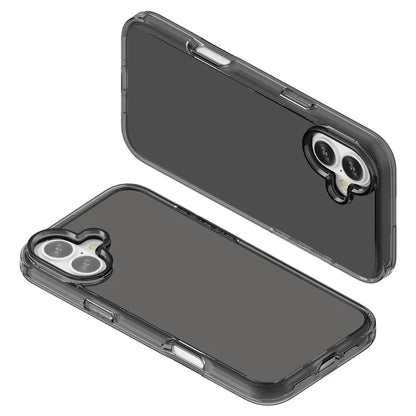 For iPhone 16 Plus Case Transparent PC + TPU Hybrid Phone Cover