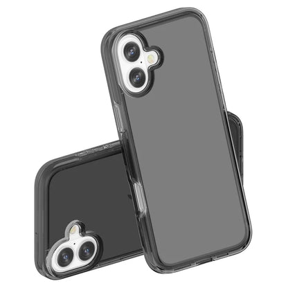 For iPhone 16 Plus Case Transparent PC + TPU Hybrid Phone Cover