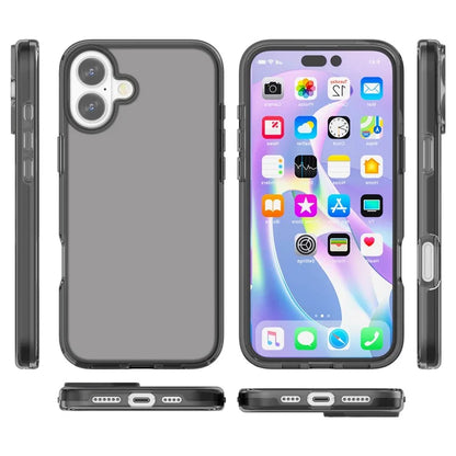For iPhone 16 Plus Case Transparent PC + TPU Hybrid Phone Cover