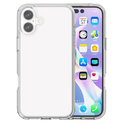 For iPhone 16 Plus Case Transparent PC + TPU Hybrid Phone Cover