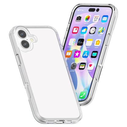 For iPhone 16 Plus Case Transparent PC + TPU Hybrid Phone Cover