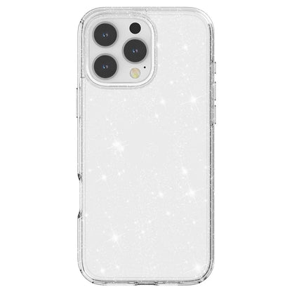 For iPhone 16 Pro Case Hard PC Soft TPU Glitter Phone Cover