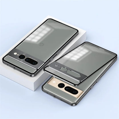 For Google Pixel 7 Pro 5G Case Pop-Up Snap Lock Translucent PC Matte Phone Cover