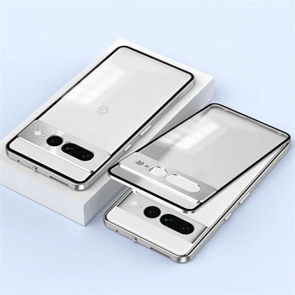 For Google Pixel 7 Pro 5G Case Pop-Up Snap Lock Translucent PC Matte Phone Cover