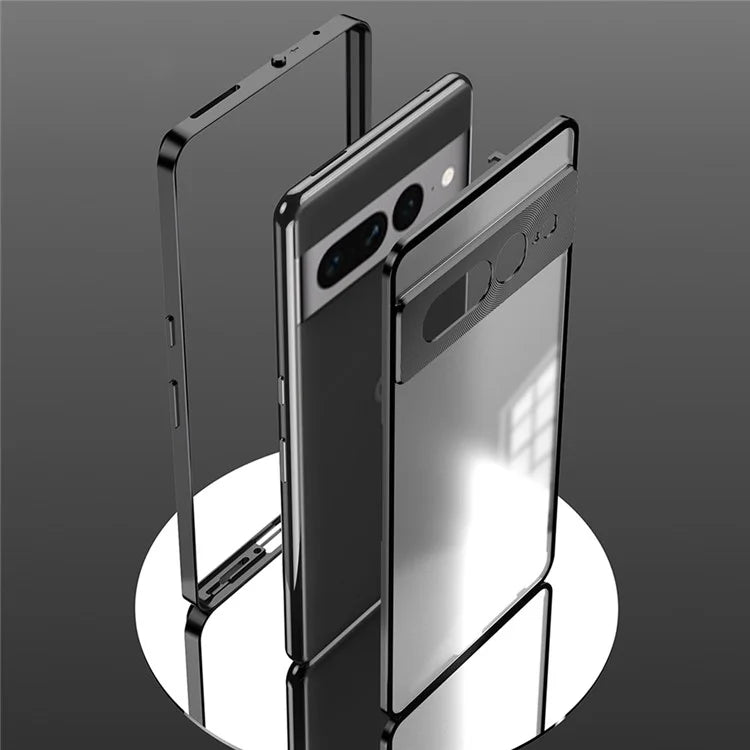For Google Pixel 7 Pro 5G Case Pop-Up Snap Lock Translucent PC Matte Phone Cover
