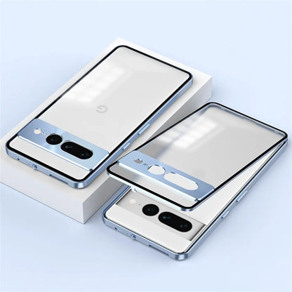 For Google Pixel 7 Pro 5G Case Pop-Up Snap Lock Translucent PC Matte Phone Cover
