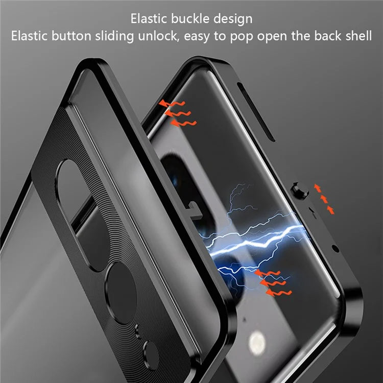 For Google Pixel 7 Pro 5G Case Pop-Up Snap Lock Translucent PC Matte Phone Cover
