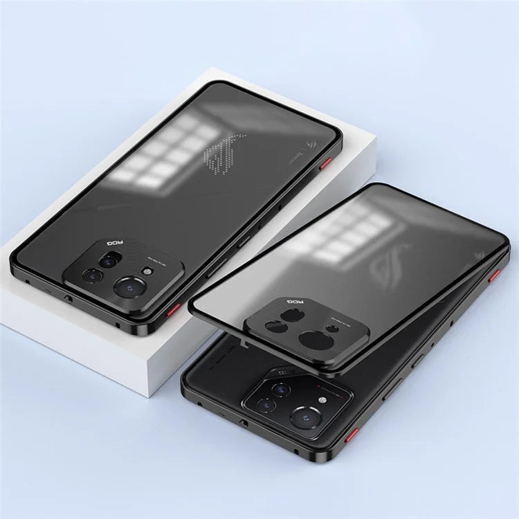 For Asus ROG Phone 8 5G / 8 Pro 5G Case Snap Lock Metal Frame PC Back ...