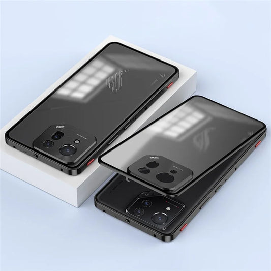 For Asus ROG Phone 8 5G / 8 Pro 5G Case Snap Lock Metal Frame PC Back Matte Phone Cover