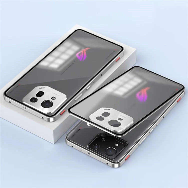 For Asus ROG Phone 8 5G / 8 Pro 5G Case Snap Lock Metal Frame PC Back ...