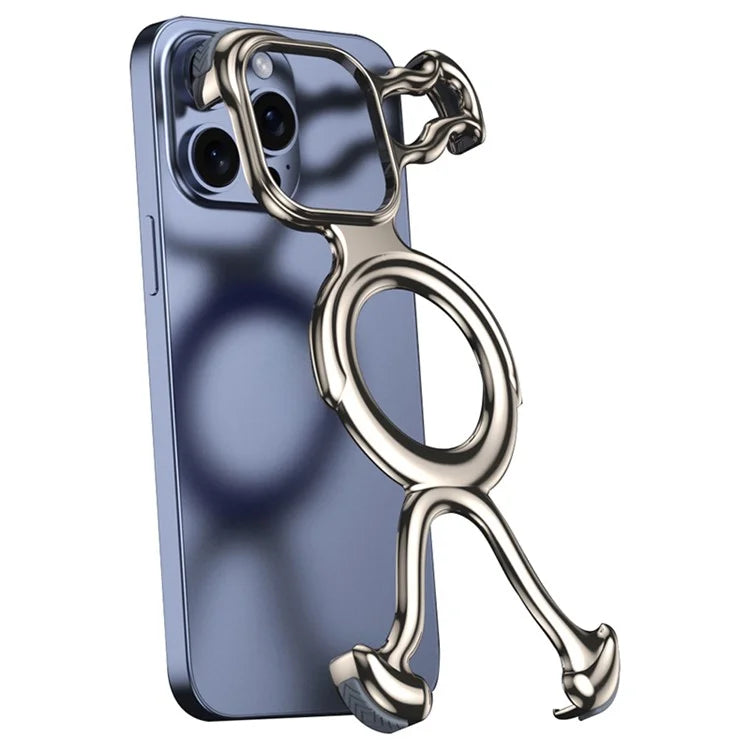 For iPhone 13 Pro Max Frameless Case Compatible with MagSafe Hard PC Electroplating Bumper Cover