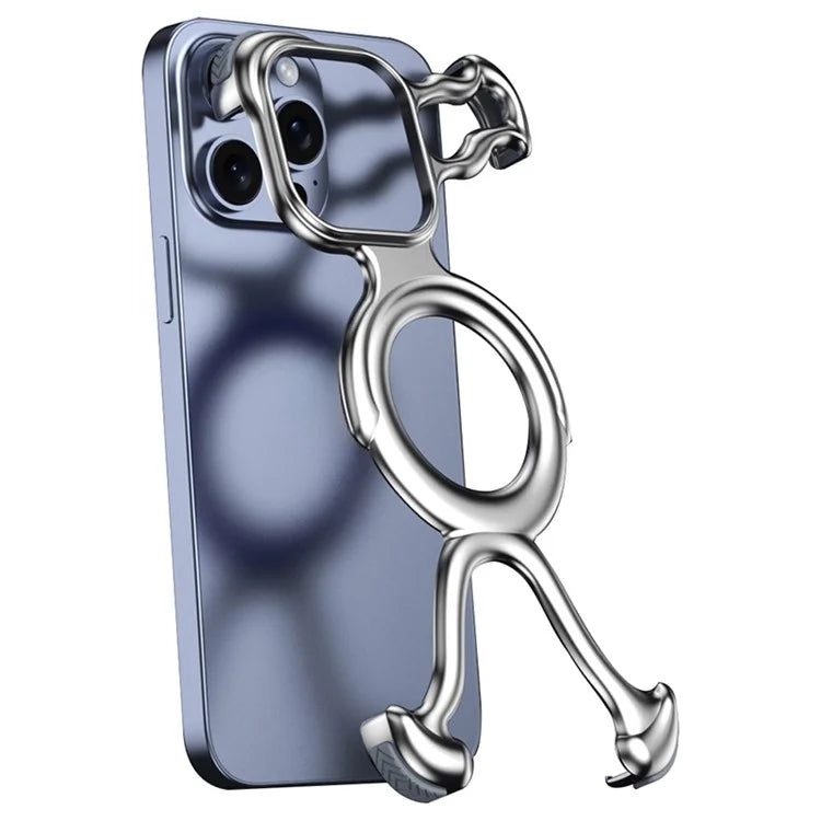 For iPhone 13 Pro Max Frameless Case Compatible with MagSafe Hard PC Electroplating Bumper Cover
