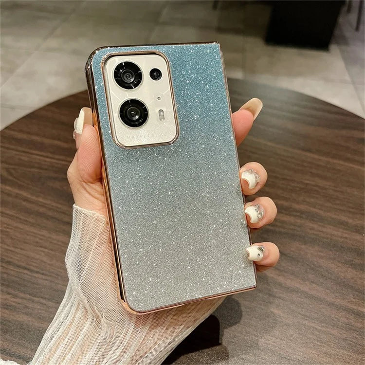 For Oppo Find N2 5G Case Glittery Gradient Hard PC Anti-Scratch Phone Cover