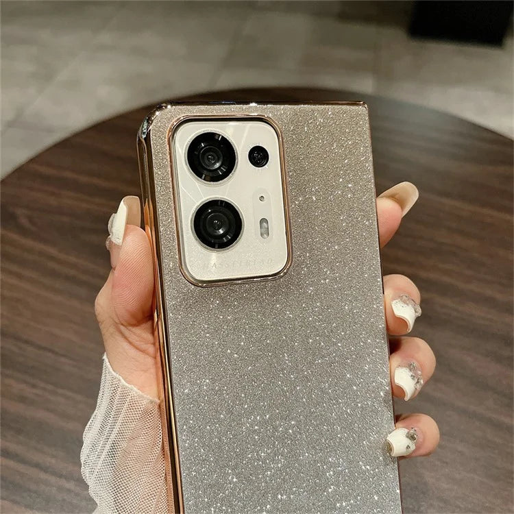 For Oppo Find N2 5G Case Glittery Gradient Hard PC Anti-Scratch Phone Cover