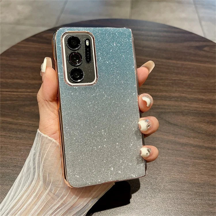 For Oppo Find N Case Electroplating Frame Hard PC Glitter Phone Cover