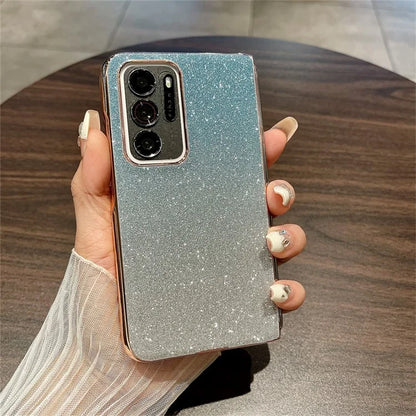 For Oppo Find N Case Electroplating Frame Hard PC Glitter Phone Cover