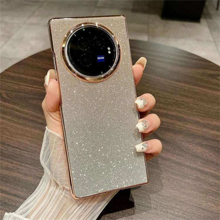 For vivo X Fold3 Case Hard PC Bling Glitter Slim Protective Phone Cover