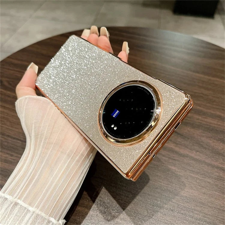 For vivo X Fold3 Case Hard PC Bling Glitter Slim Protective Phone Cover
