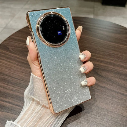 For vivo X Fold3 Case Hard PC Bling Glitter Slim Protective Phone Cover