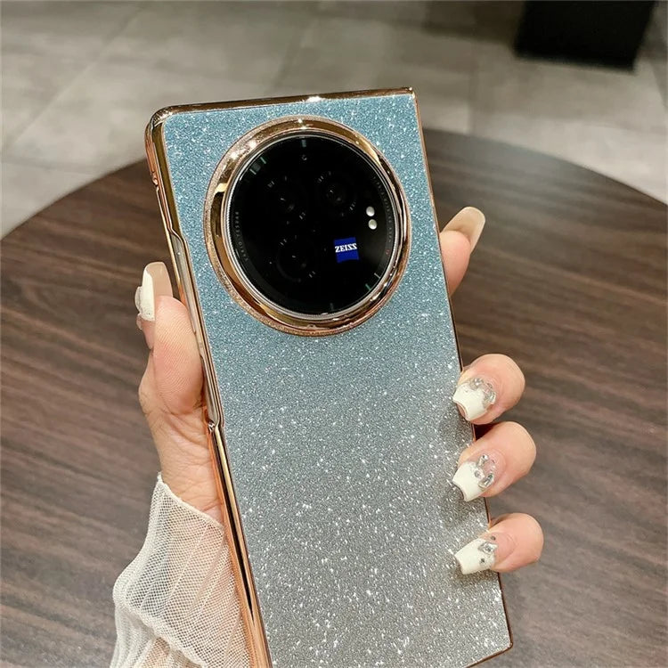For vivo X Fold3 Case Hard PC Bling Glitter Slim Protective Phone Cover