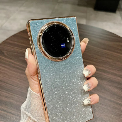 For vivo X Fold3 Case Hard PC Bling Glitter Slim Protective Phone Cover