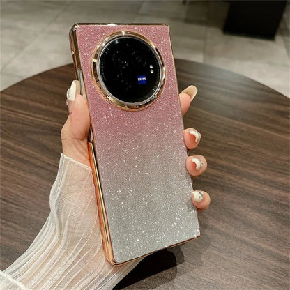For vivo X Fold3 Case Hard PC Bling Glitter Slim Protective Phone Cover