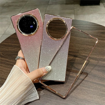 For vivo X Fold3 Case Hard PC Bling Glitter Slim Protective Phone Cover