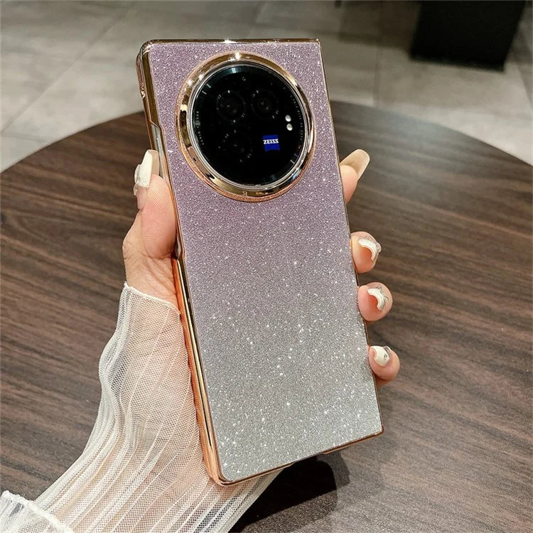 For vivo X Fold3 Case Hard PC Bling Glitter Slim Protective Phone Cover
