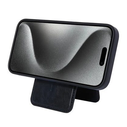 For iPhone 15 Case PU Leather+TPU Phone Cover with Magnetic Card Holder