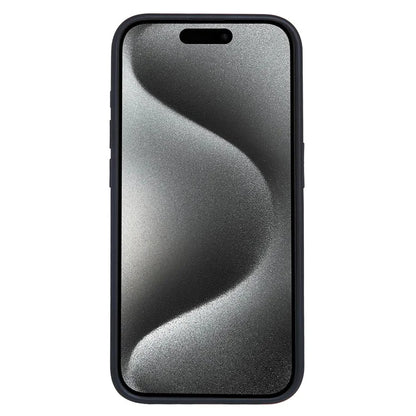 For iPhone 15 Case PU Leather+TPU Phone Cover with Magnetic Card Holder