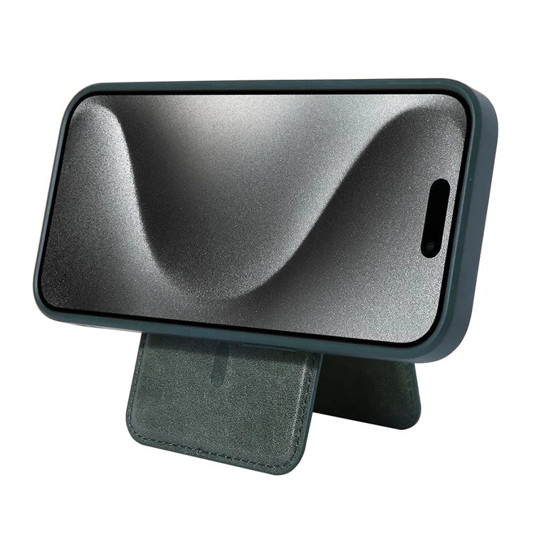 For iPhone 15 Case PU Leather+TPU Phone Cover with Magnetic Card Holder