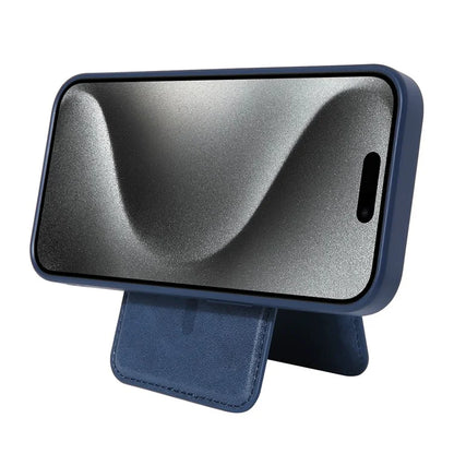 For iPhone 15 Case PU Leather+TPU Phone Cover with Magnetic Card Holder